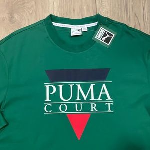 NWT Puma Court Green T-Shirt Tennis Men’s Size Large
